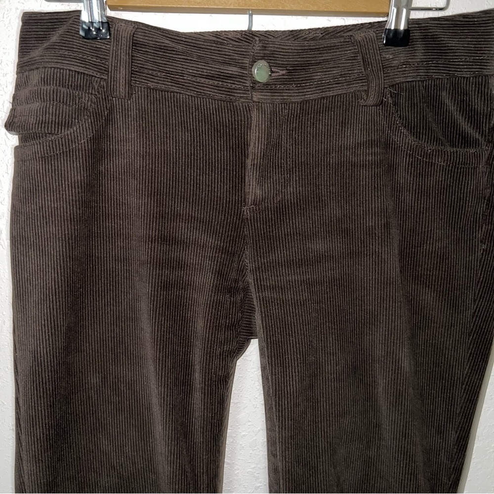 Alice + Olivia Dark Brown Corduroy Boot Cut Pants - Picture 2 of 13